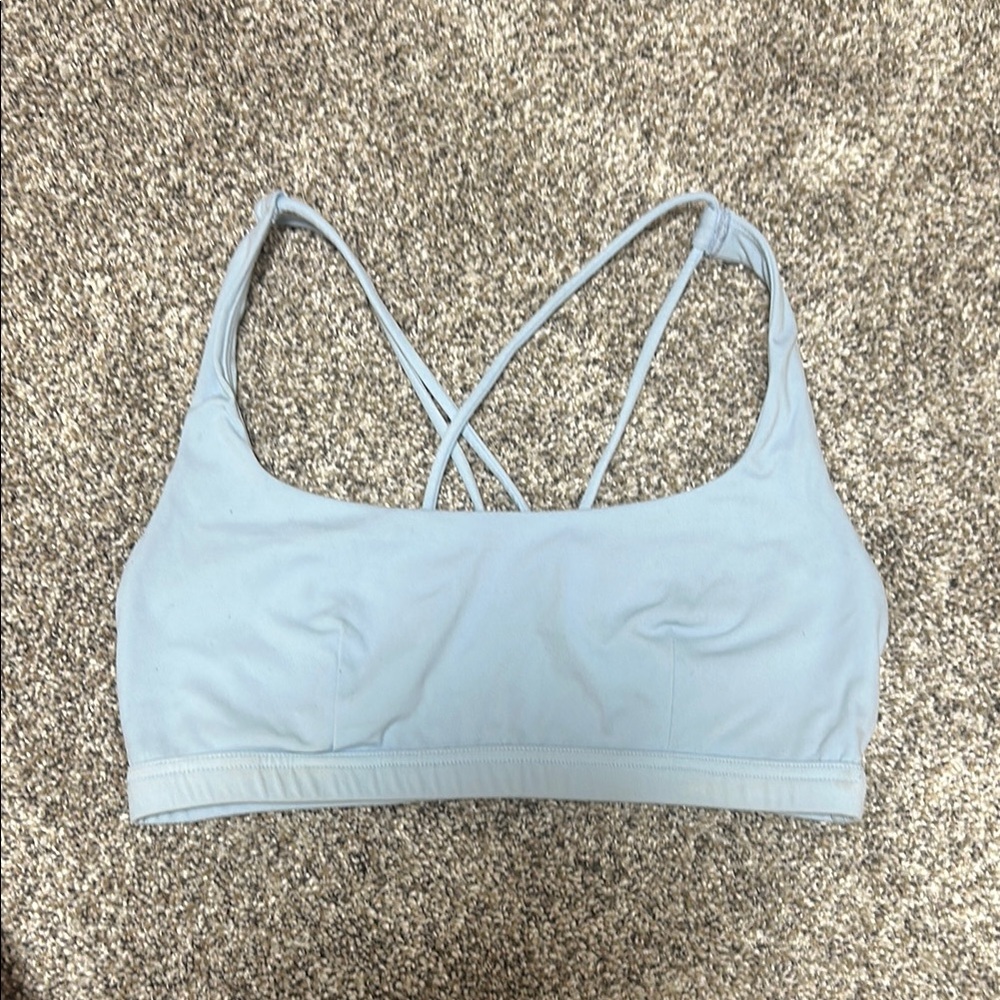 BuffBunny Blue Criss-Cross Sports Bra
